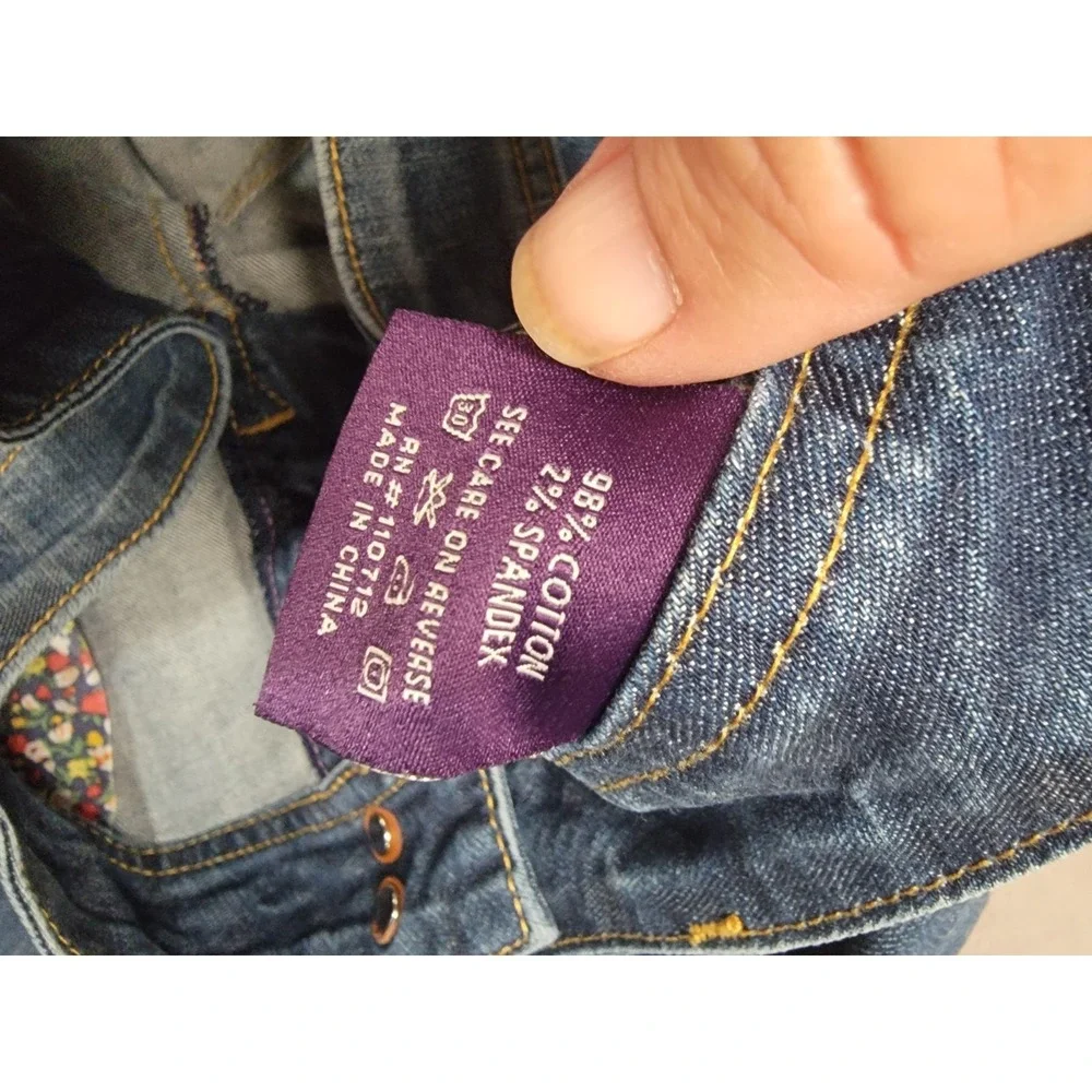 Vigoss Bootcut Jeans Womens 22 Medium Wash Flap Pocket Stretch Denim Blue